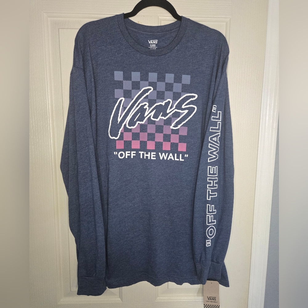 Vans Blue Long Sleeve Men's Shirt